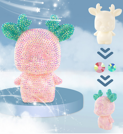 ZESTAW ARTYSTYCZNY WYKLEJANKA MALOWANIE DIAMENTAMI FIGURKA PLASTYCZNY