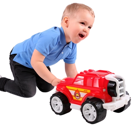 TERENÓWKA STRAŻ AUTO SAMOCHÓD STRAŻACKI DLA DZIECI DUŻE OBROTOWE KOŁA 5453