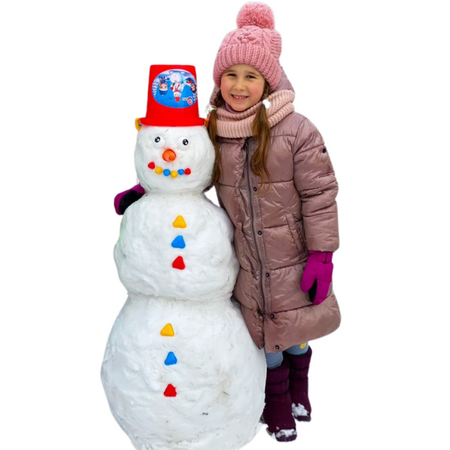 ZESTAW AKCESORIÓW DO BUDOWY BAŁWANA NA ŚNIEGU Z PIASKU ELEMENTY DEKORACYJNE 6498