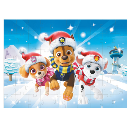 Puzzle Psi Patrol "Boże Narodzenie" 60 Elementów Zestaw Dla Najmłodszych 200421