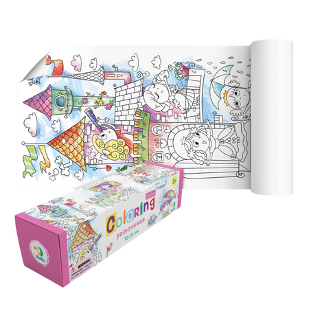 Kolorowanka W Rolce "Księżniczki" Kompaktowa Kolorowanka Dla Najmłodszych