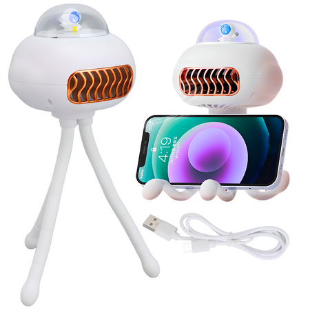 Przenośny Wentylator Wiatraczek 3 Tryby Wielofunkcyjny Do Wózka Na Biurko