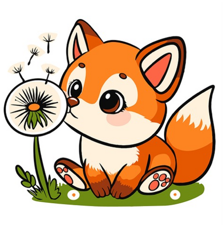 Malowanie po numerach 25*25 "Fox"