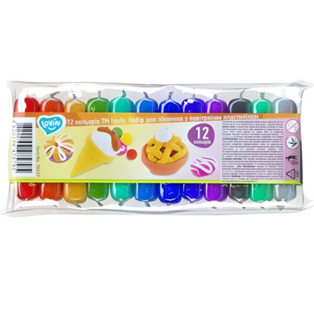 Plastelina Ciastolina Zestaw Do Tworzenia Modelowania 12 Kolorów Dla Dziec 70137