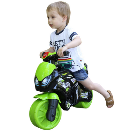 MOTOCYKL JEŹDZIK ROWEREK BIEGOWY EFEKTY DŹWIĘKOWE SZEROKIE KOŁA NAKLEJKI 6474