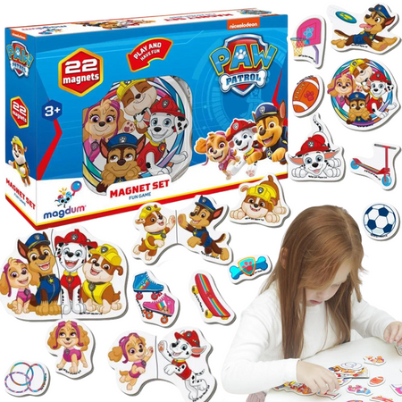 ZESTAW MAGNESÓW PSI PATROL PAW PATROL KOLOROWE KOMPAKTOWE UKŁADANKA ML4034-02