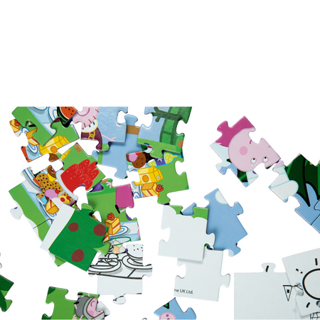 PUZZLE 2w1 ŚWINKA PEPPA 60 ELEMENTÓW UKŁADANKA I KOLOROWANKA W JEDNYM