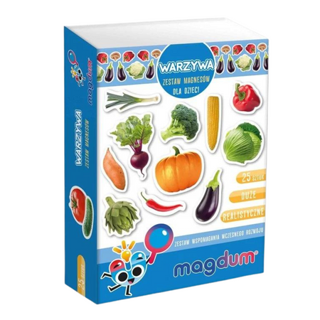 ZESTAW MAGNESÓW WARZYWA ZDROWE ODŻYWIANIE JASNE KOLORY JEDZENIE MV 6032-12