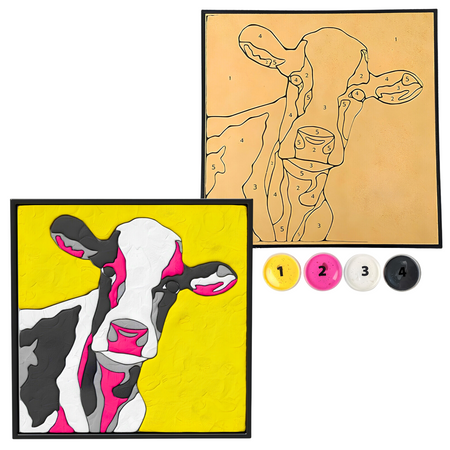 Krowa Kolorowy Obraz Do Samodzielnego Wykonania z Plasteliny + Akcesoria 70083