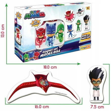 Ze. magnesów PJ Masks Zasady bohaterów ME5031-32