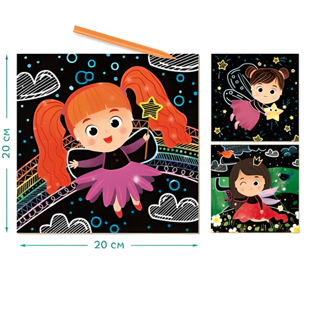 ZDRAPKA ARTYSTYCZNA ”WRÓŻKI” MALOWANIE METODĄ SCRATCH DLA NAJMŁODSZYCH