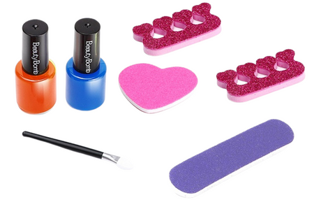 ZESTAW DO MALOWANIA PAZNOKCI DLA DZIECI STYLIZACJI NAKLEJKI TIPSY BROKAT