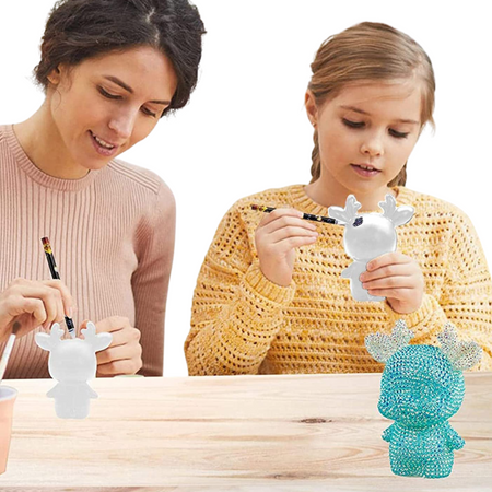 ZESTAW ARTYSTYCZNY WYKLEJANKA MALOWANIE DIAMENTAMI FIGURKA PLASTYCZNY