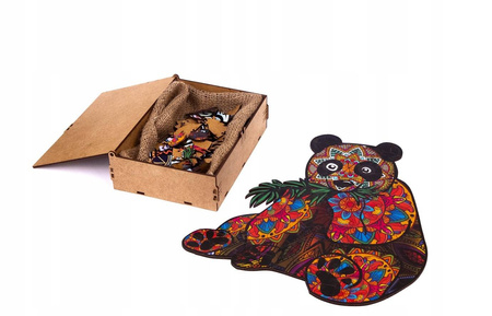 PUZZLE DREWNIANE UKŁADANKA KUNG FU PANDA MIŚ KOLOR  PuA4-01209