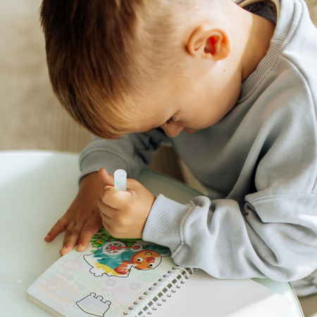 MALOWANIE MARKEREM WODNYM KOLOROWANKA "TRANSPORT" ZESTAW DLA NAJMŁODSZYCH 300309