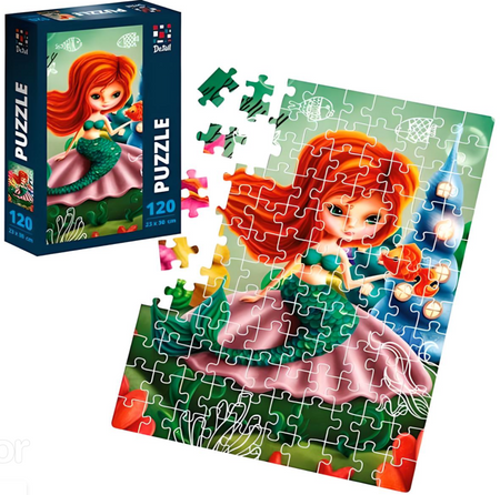 Puzzle Mała Syrenka Układanka Dla Dorosłych Dzieci 120 Elementów Plakat DT100-09