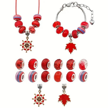 Zestaw Do Robienia Bransoletek Naszyjników Kreatywny Dla Dzieci Charms DIY