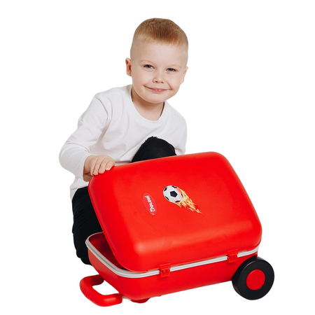 Walizka Dziecięca Czerwona Solidne Wytrzymałe 2 Kółka Wygodna Rączka Lekka 01520/01