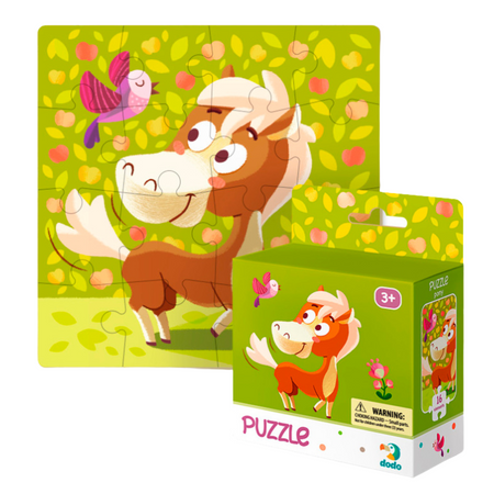 Puzzle Konik 16 Elementów Układanka Dla Dzieci Zestaw Urocza Grafika art. 0114