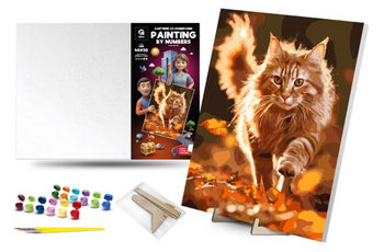 QB900-038 Kit for painting by numbers "Cat adventu