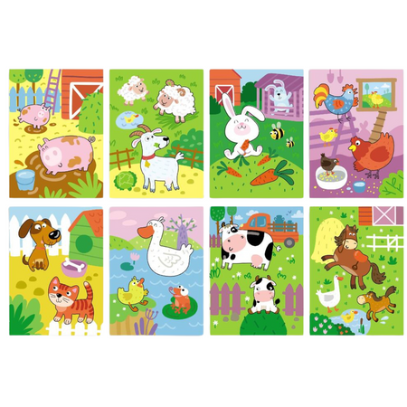 MALOWANIE MARKEREM WODNYM KOLOROWANKA "FARMA" ZESTAW DLA NAJMŁODSZYCH 300311