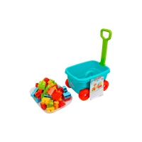 Pojemnik TechnoK klocki 50 el na kółkach