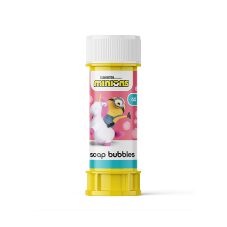 Bańki Mydlane Kolorowe Minionki Zestaw Kreatywny Dla Dzieci Płyn 60 ml