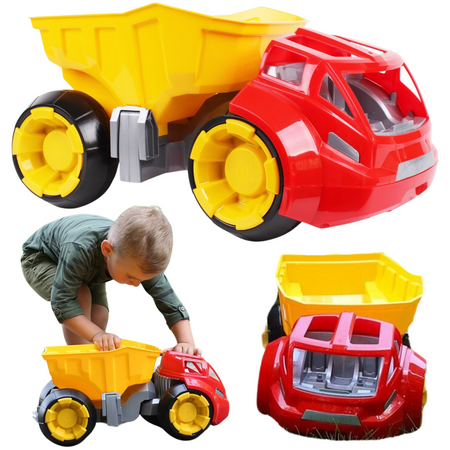 WYWROTKA POJAZD BUDOWLANY OBROTOWA KABINA POJEMNA PRZYCZEPA JASNE KOLORY 4852