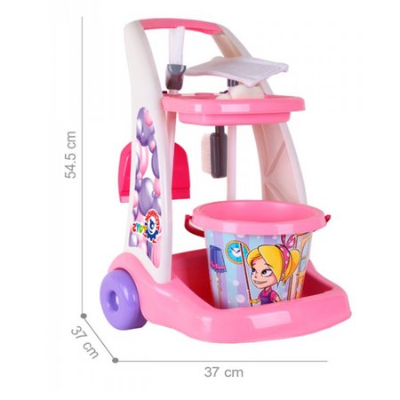 Zestaw Do Sprzątania Praktyczny Wózek Akcesoria Dbanie O Czystość 6429