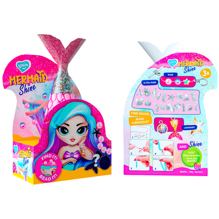 Zestaw Bransoletka Zawieszki Koraliki Slime Glutek Plastyczny Syrenka 250ml 80130