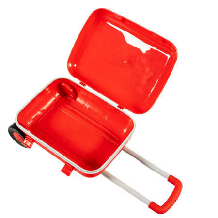 Walizka Dziecięca Czerwona Solidne Wytrzymałe 2 Kółka Wygodna Rączka Lekka 01520/01