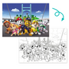 PUZZLE 2w1 PSI PATROL PAW PATROL UKŁADANKA I KOLOROWANKA W JEDNYM ZESTAWIE