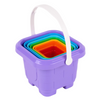 ZESTAW PIRAMIDA WIADERKO Z RĄCZKĄ KOLORY TĘCZY RÓŻNE WIELKOŚCI DO PIASKU 6979