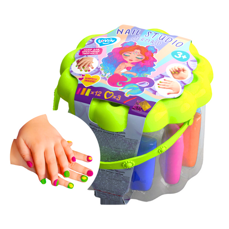 Zestaw Do Paznokci Syrenka Piankowa Plastelina Lekka Puszysta + Akcesoria 41150