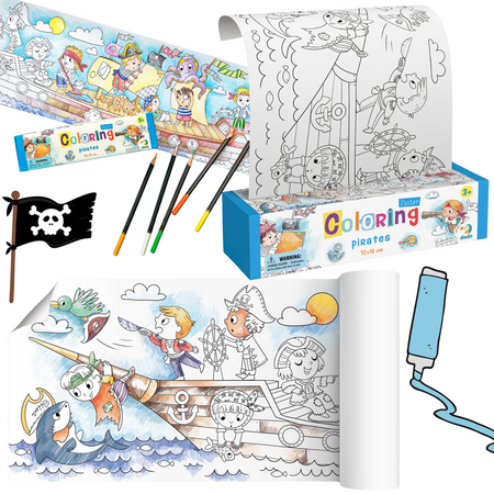 KOLOROWANKA W ROLCE "PIRACI" KOMPAKTOWA KOLOROWANKA DLA NAJMŁODSZYCH