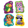 DUŻE PUZZLE PIANKOWE "ZWIERZĘTA DOMOWE" 4 OBRAZKI KOTEK PIESEK PAPUGA SZOP  RK6010-05
