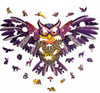 PUZZLE DREWNIANE UKŁADANKA SOWA MAGICZNA KOLOROWA  PuA4-00709