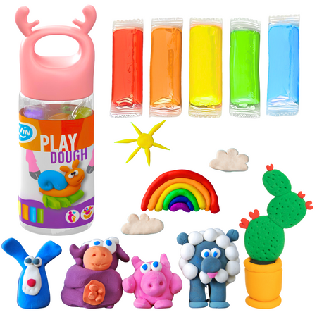 Zestaw Plastelin W Tubie Jeleń Miękka Puszysta Piankolina + Foremka 41133