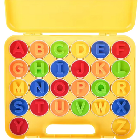 Duży Zestaw Układanka Gra Edukacyjna Sorter Montessori Klocki Jajka Litery