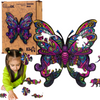 PUZZLE DREWNIANE UKŁADANKA MOTYL KOLOROWY WZORY  PuA3-01235