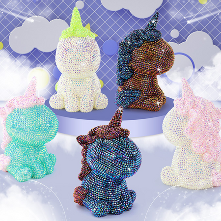 ZESTAW ARTYSTYCZNY WYKLEJANKA MALOWANIE DIAMENTAMI FIGURKA PLASTYCZNY