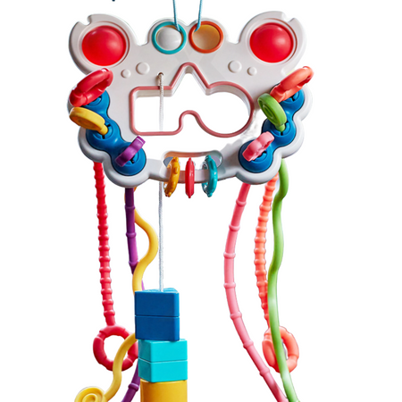 Zabawka Sensoryczna Gryzak Montessori Edukacyjna Grzechotka dla Dzieci 6w1