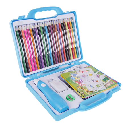 Aerograf Elektryczny Długopis Marker Zestaw Artystyczny W Walizce Flamastry