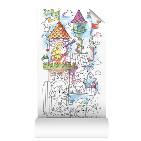 Kolorowanka W Rolce "Księżniczki" Kompaktowa Kolorowanka Dla Najmłodszych