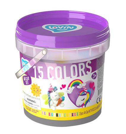 Zestaw Ciastolina Plastelina Masa Plastyczna Do Modelowania 15 Kolorów 70145