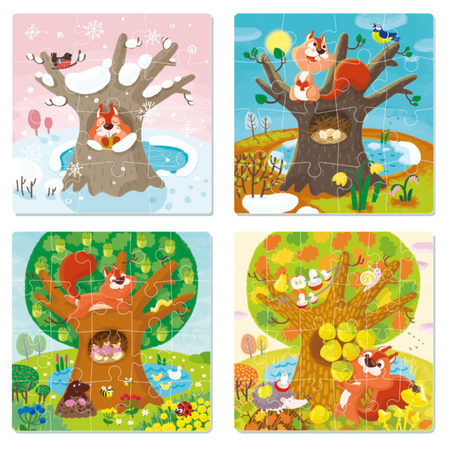 PUZZLE 4w1 CZTERY PORY ROKU