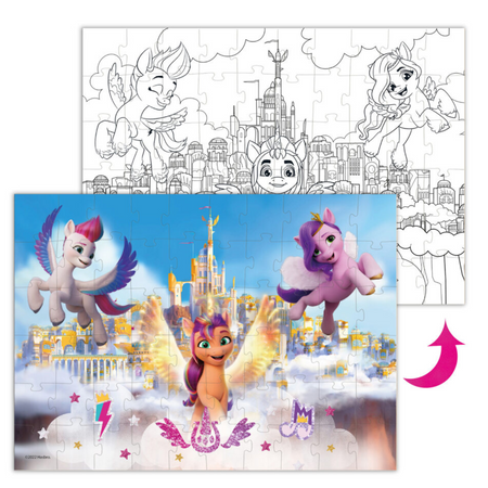 Puzzle 2w1 My Little Pony Mega Zestaw Układanka I Kolorowanka W Jednym