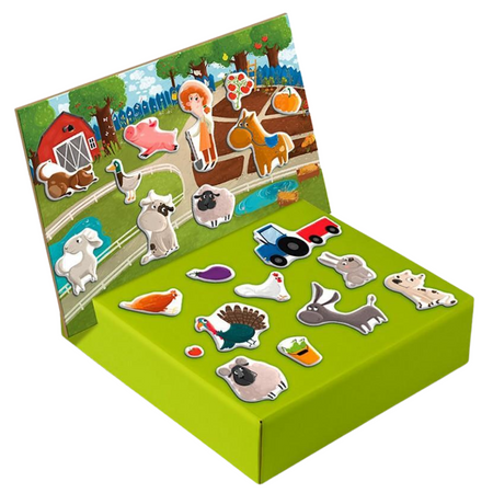 GRA MAGNETYCZNA "FARMA" MEGA ZESTAW TABLICA MAGNETYCZNA 44 ELEMENTY MAGNESY 200260