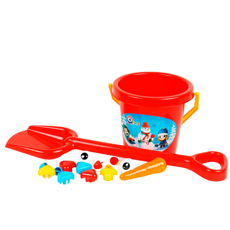 ZESTAW AKCESORIÓW DO BUDOWY BAŁWANA NA ŚNIEGU Z PIASKU ELEMENTY DEKORACYJNE 6498