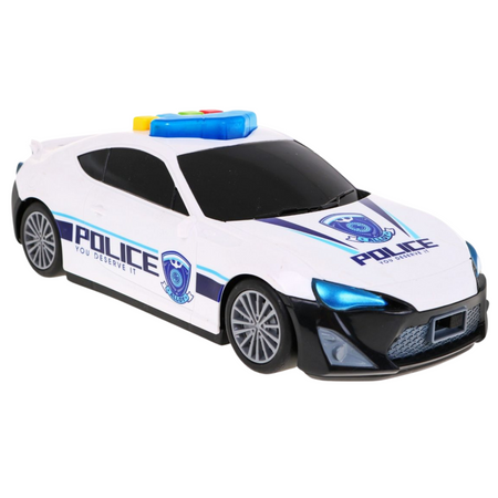 SAMOCHÓD POLICYJNY ROZKŁADANY EFEKTY DŹWIĘKOWE ŚWIETLNE 3 SAMOCHODZIKI
